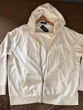 Polo Ralph Lauren Hooded Sweat Suit in Cream Size XXL NWT